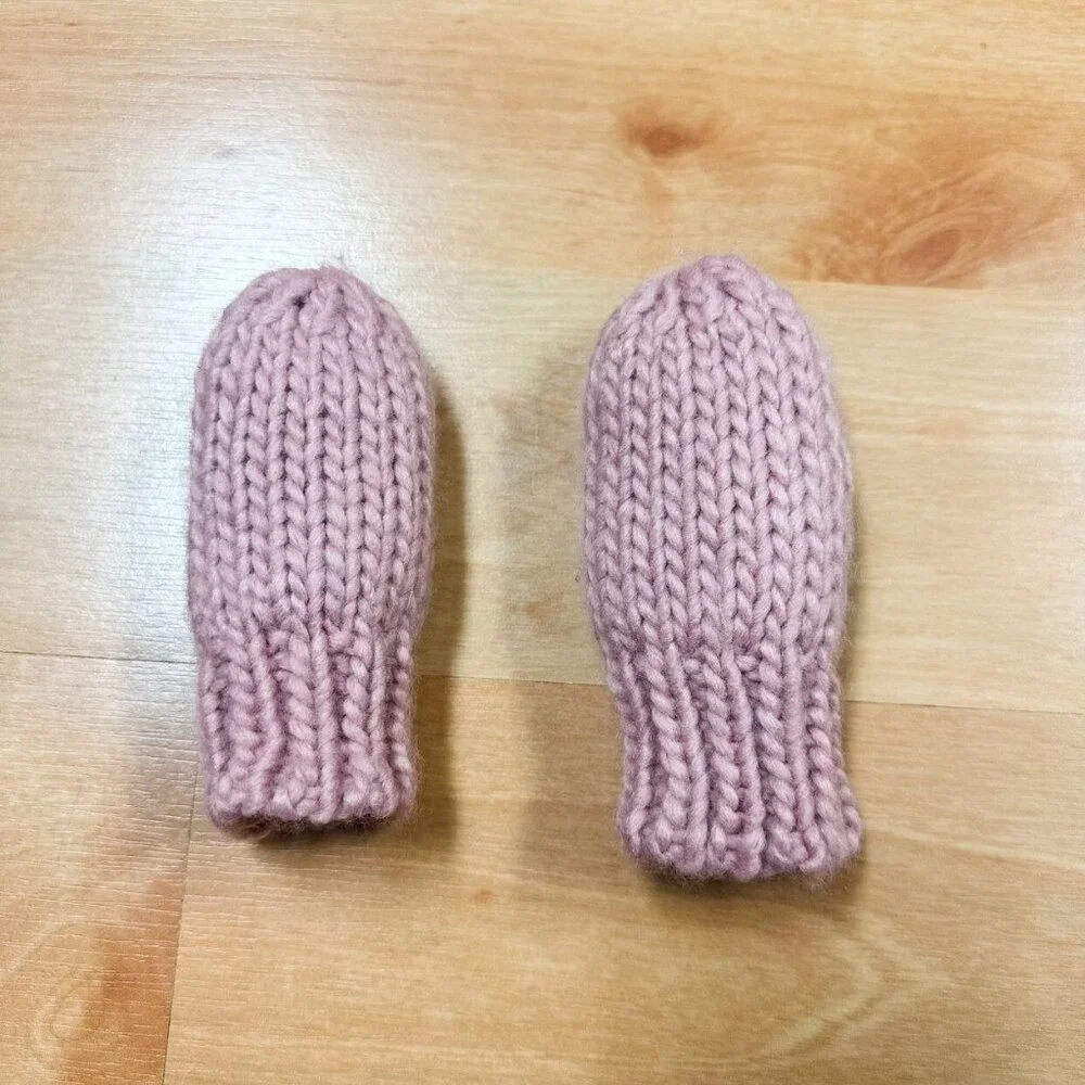 Baby Girl Pink Crochet Owl Mittens